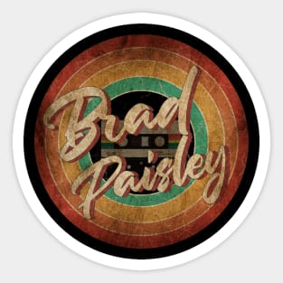 Brad Paisley Vintage Circle Art Sticker
